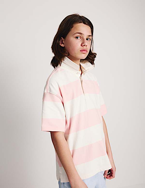 Pure Cotton Short Sleeve Rugby Shirt (6-16 Yrs) - JO