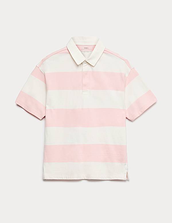 Pure Cotton Short Sleeve Rugby Shirt (6-16 Yrs) - JO