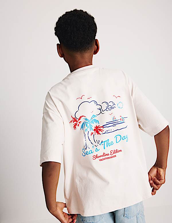 Pure Cotton Graphic T-Shirt (6-16 Yrs)