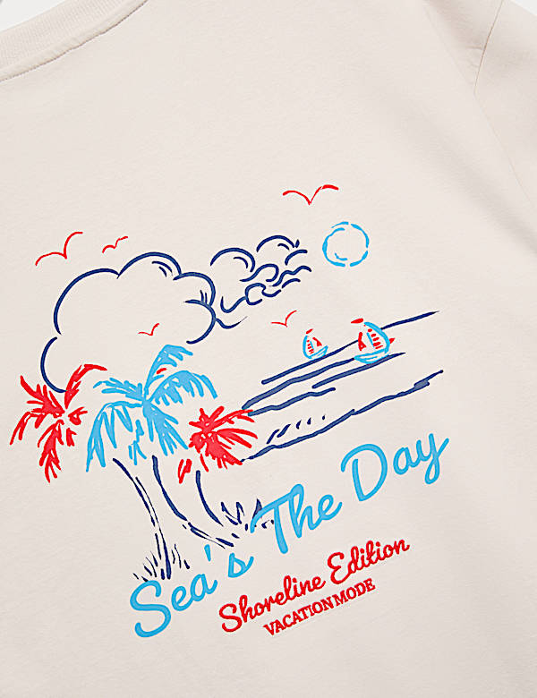 Pure Cotton Graphic T-Shirt (6-16 Yrs)