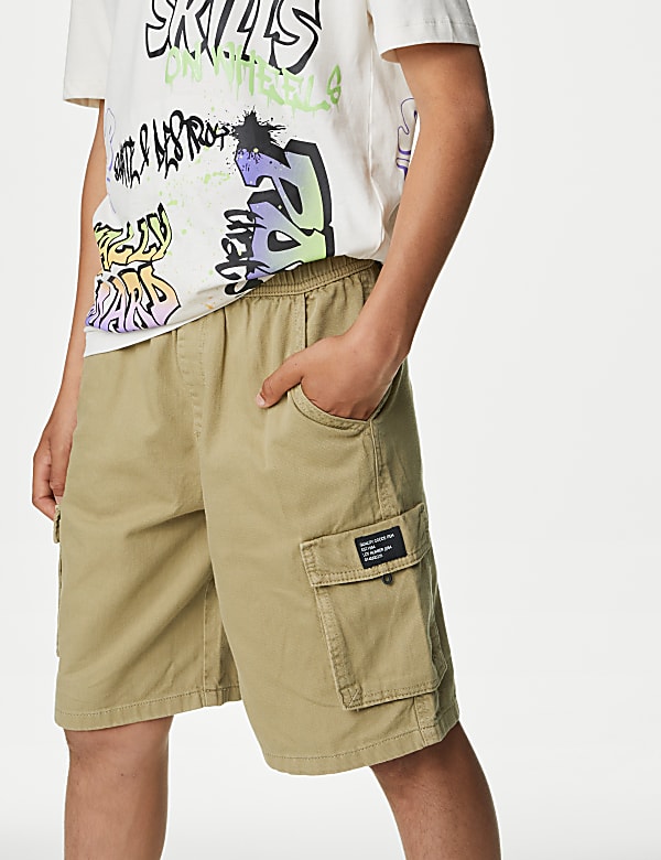 Pure Cotton Cargo Shorts
