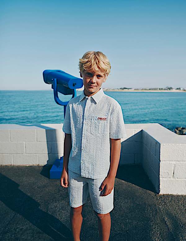 Pure Cotton Striped Shirt (6-16 Yrs)