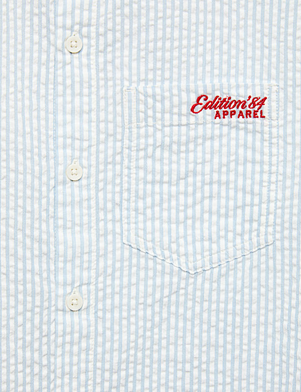 Pure Cotton Striped Shirt (6-16 Yrs)