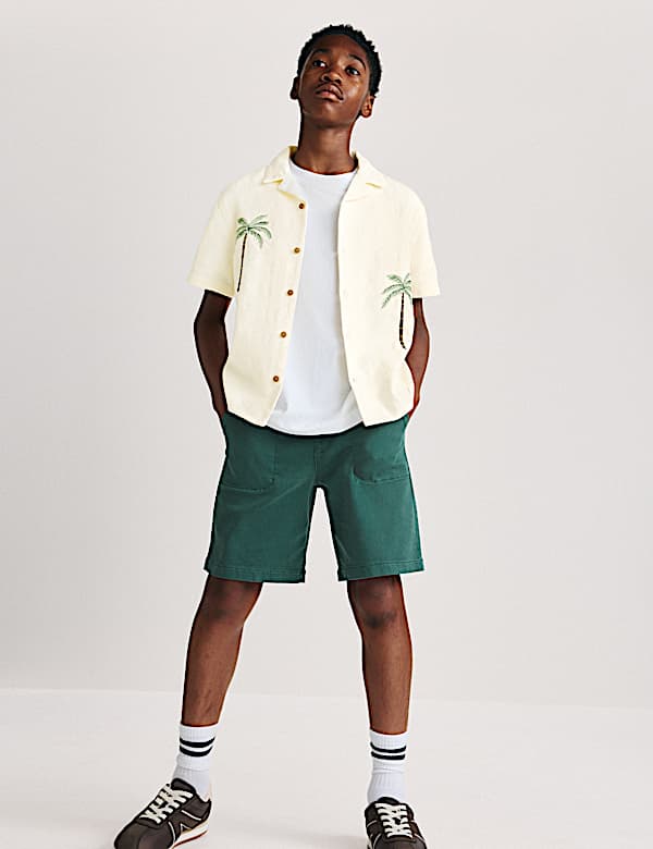 Pure Cotton Textured Shirt (6-16 Yrs) - US