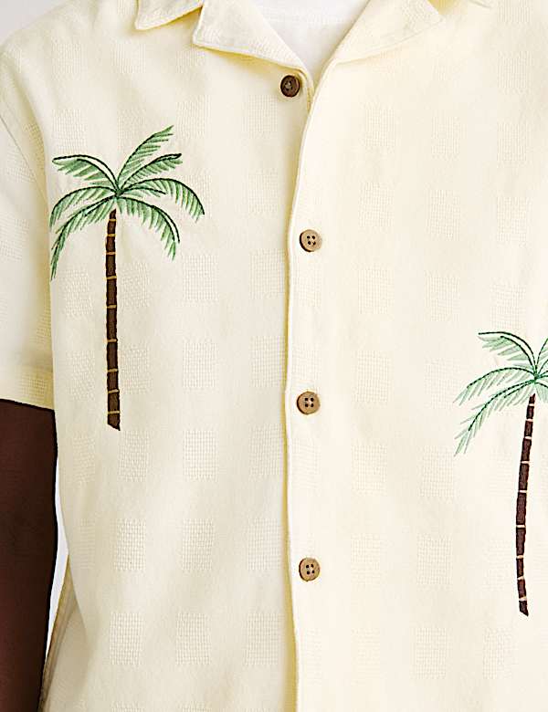 Pure Cotton Textured Shirt (6-16 Yrs) - US