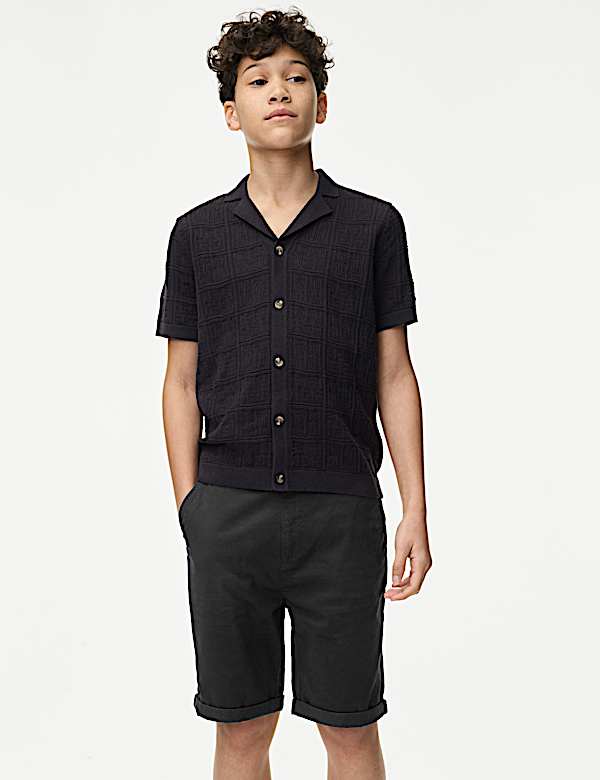 Short chino en coton (du 6 au 16 ans) - FR