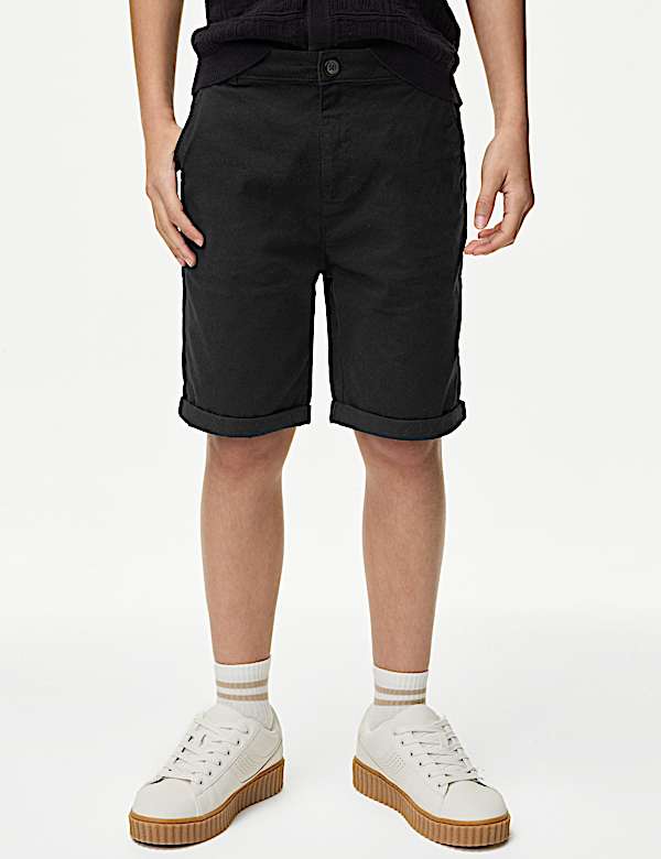 Short chino en coton (du 6 au 16 ans) - FR