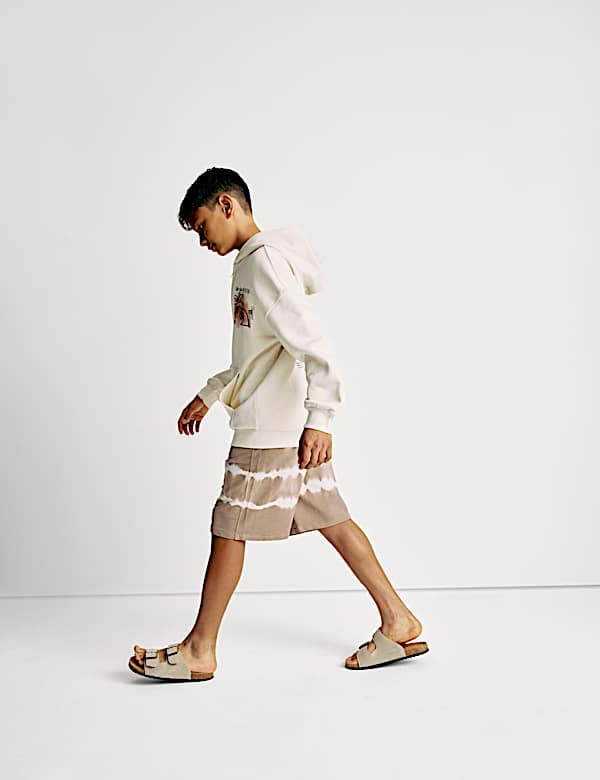 Short 100&nbsp;% coton à motif teinté au noeud (du 6 au 16&nbsp;ans) - CA