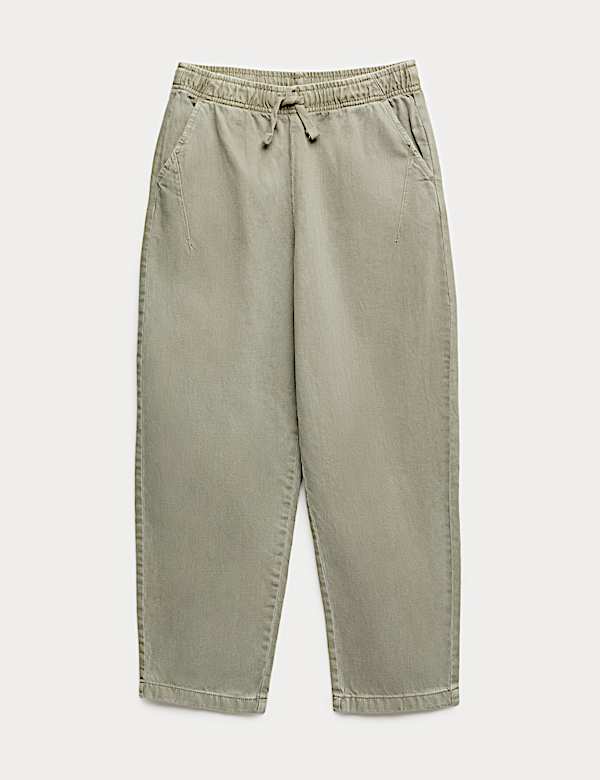 Relaxed Cotton Rich Lightweight Trousers (6-16 Yrs)
