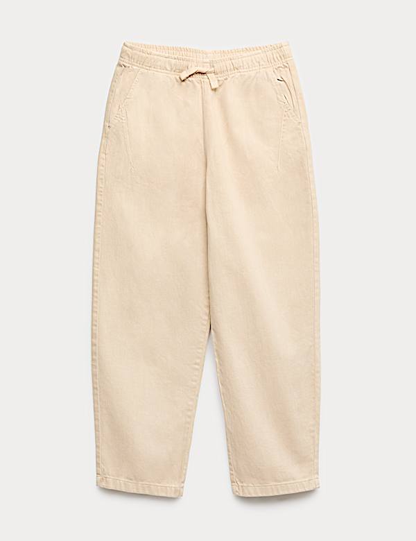 Relaxed Cotton Rich Lightweight Trousers (6-16 Yrs) - CY