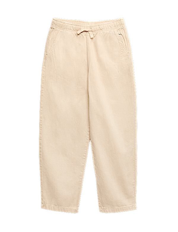 Relaxed Cotton Rich Lightweight Trousers (6-16 Yrs)