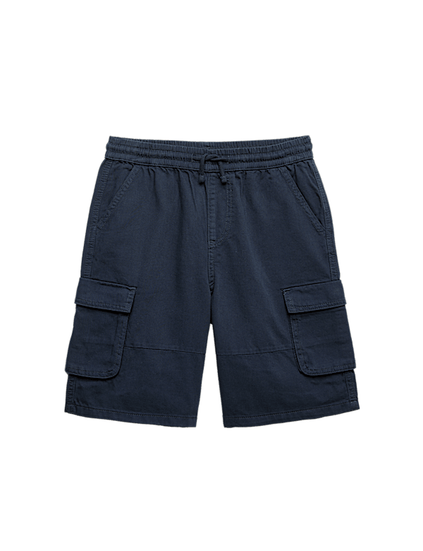 Pure Cotton Cargo Shorts (6-16 Yrs)
