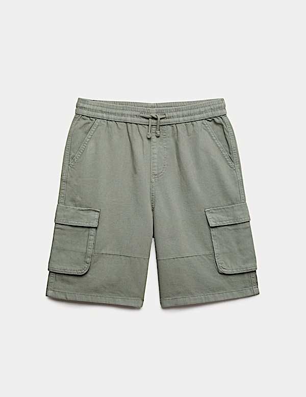 Pure Cotton Cargo Shorts (6-16 Yrs)