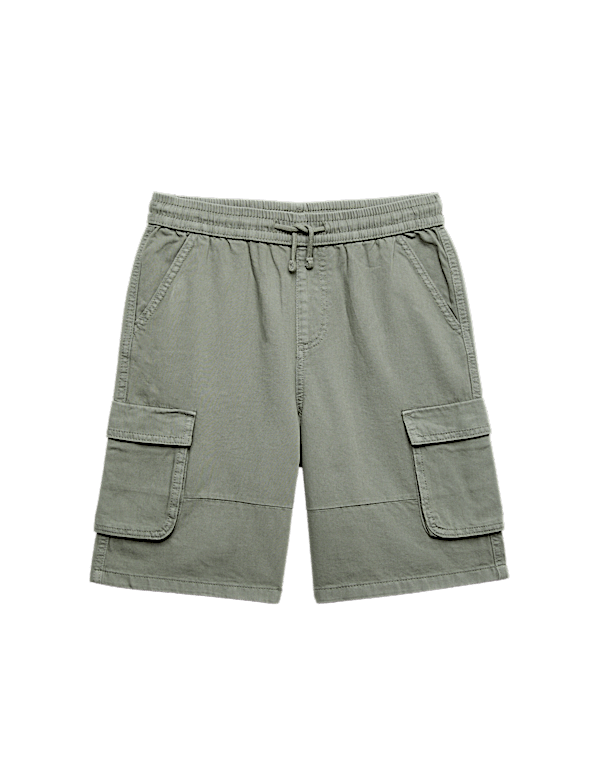 Pure Cotton Cargo Shorts (6-16 Yrs)
