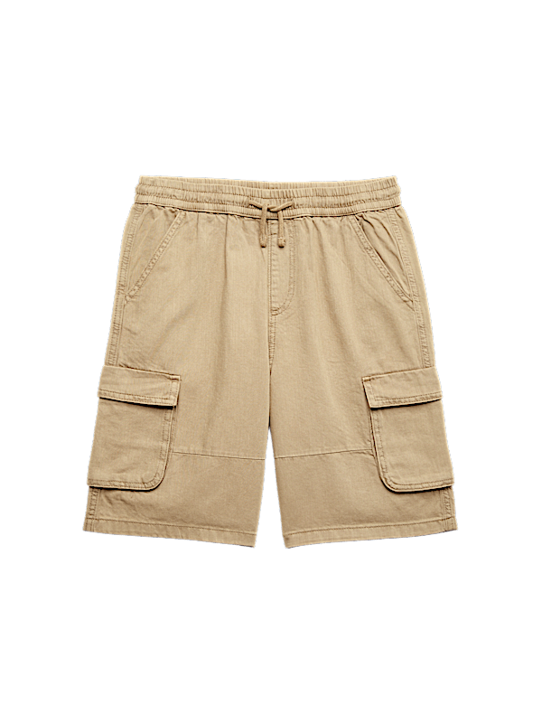 Pure Cotton Cargo Shorts (6-16 Yrs)