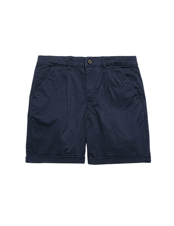 Cotton Rich Pleated Chino Shorts (6-16 Yrs)