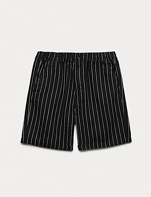 Pure Cotton Striped Shorts (6-16 Yrs)