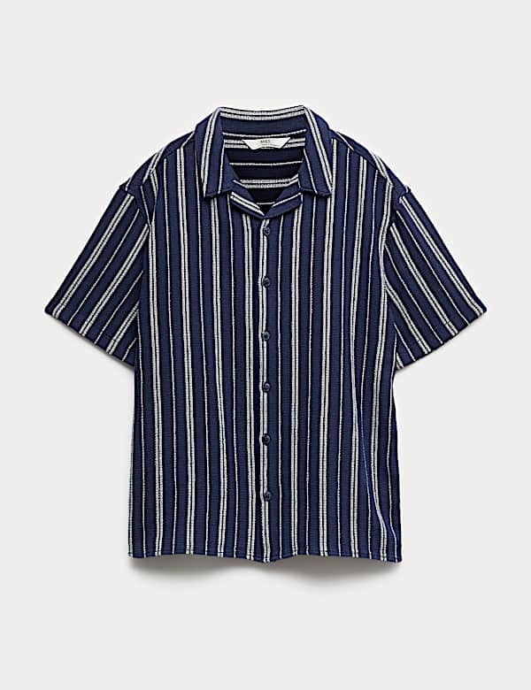 Pure Cotton Textured Stripe Shirt (6-16 Yrs) - JP