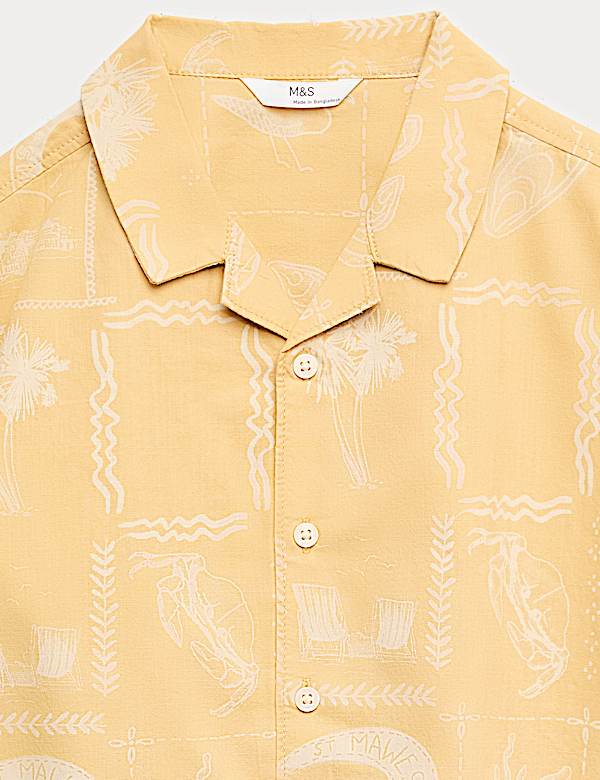 Pure Cotton Printed Shirt (6-16 Yrs)