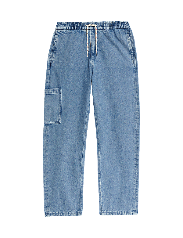 Relaxed Denim Cargo Jeans (6-16 Yrs)