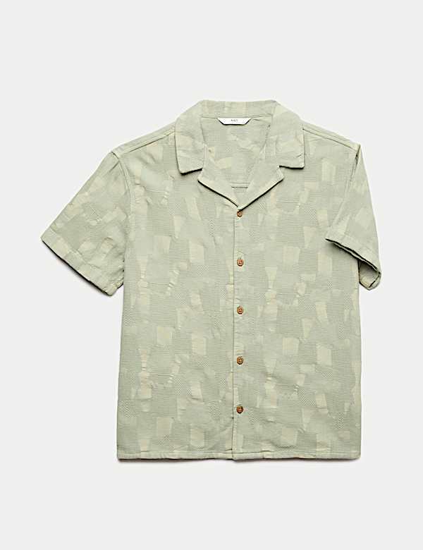 Pure Cotton Textured Shirt (6-16 Yrs)