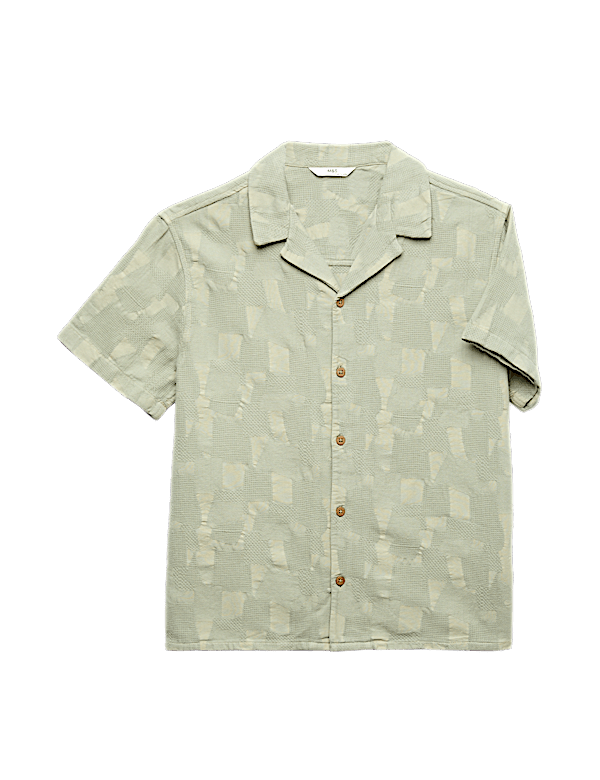 Pure Cotton Textured Shirt (6-16 Yrs)