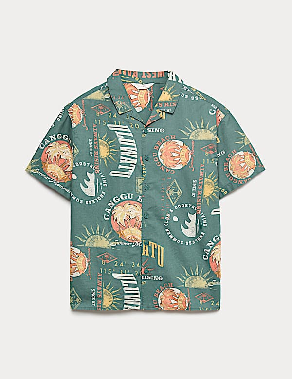 Pure Cotton Bali Print Shirt (6-16 Yrs)