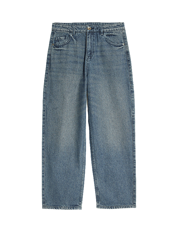 Pure Cotton Relaxed Jeans With Side Pocket (6-16 Yrs)