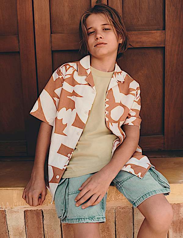 Pure Cotton Printed Shirt (6-16 Yrs)