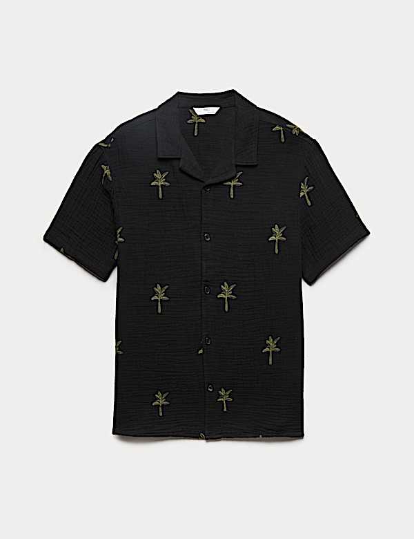 Pure Cotton Palm Tree Patterned Shirt (6-16 Yrs)