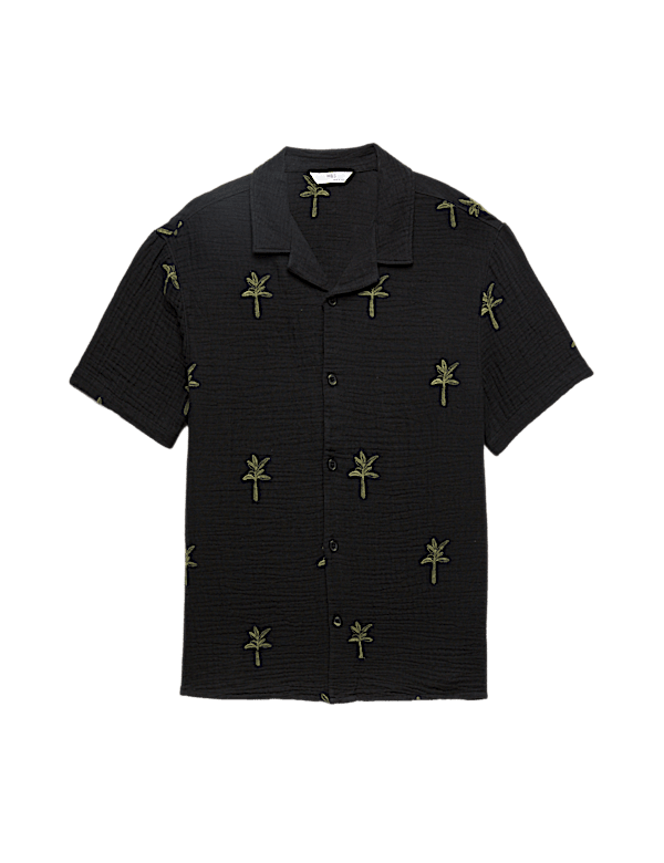Pure Cotton Palm Tree Patterned Shirt (6-16 Yrs)