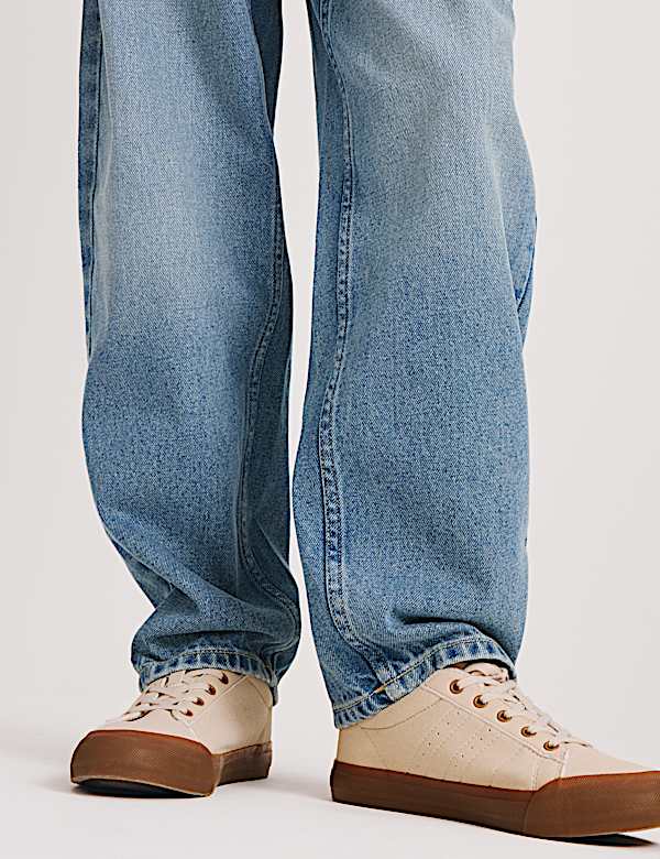 ג'ינס מכותנה טהורה בגזרת בארל (6&rlm;-16 שנים) - IL