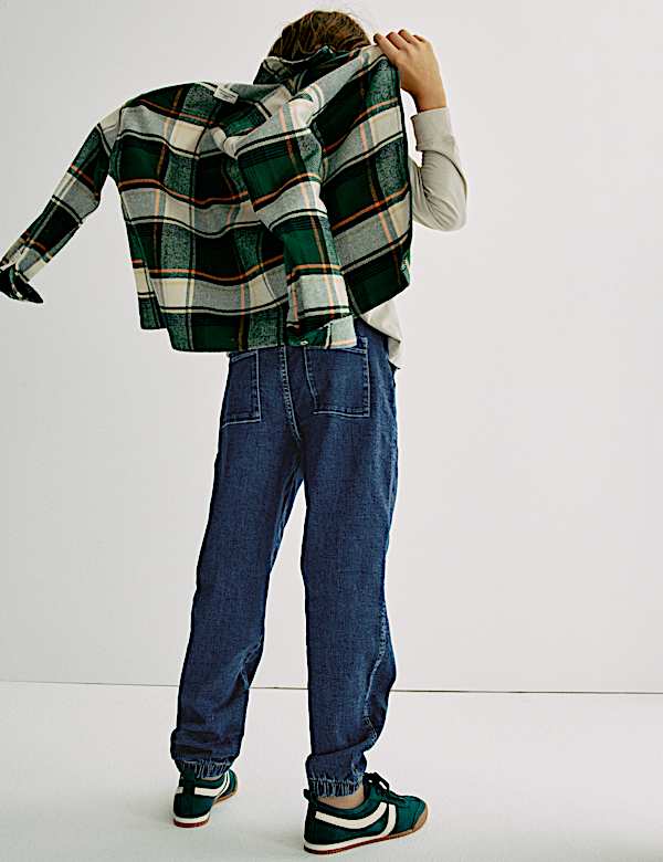 Cotton Rich Denim Drawstring Jeans (6-16 Yrs) - MV