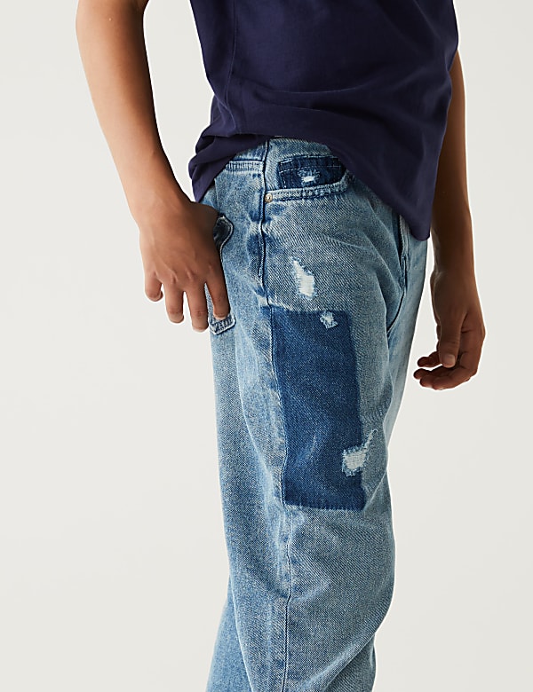 Pure Cotton Solid Regular Fit Jeans