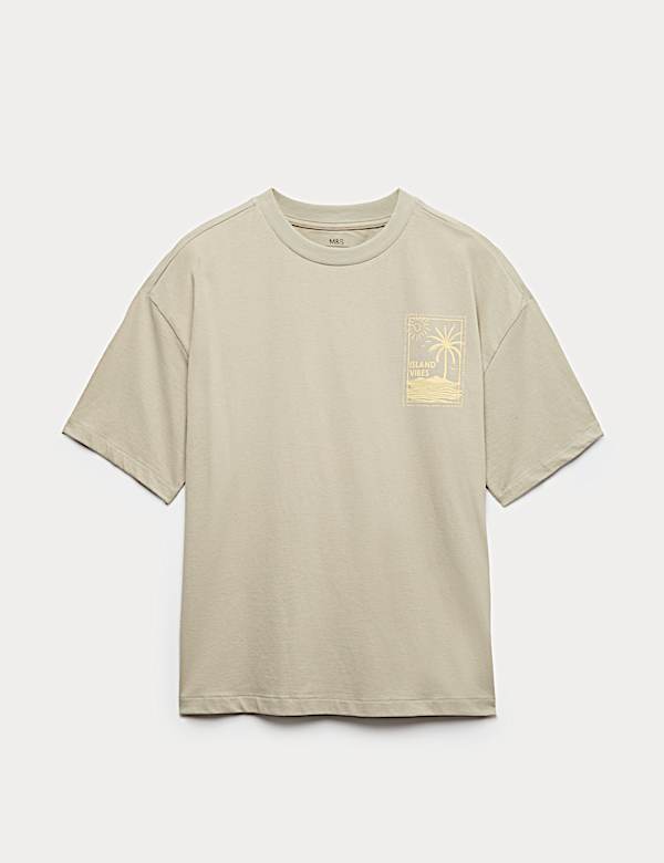 Pure Cotton Graphic T-Shirt (6-16 Yrs)