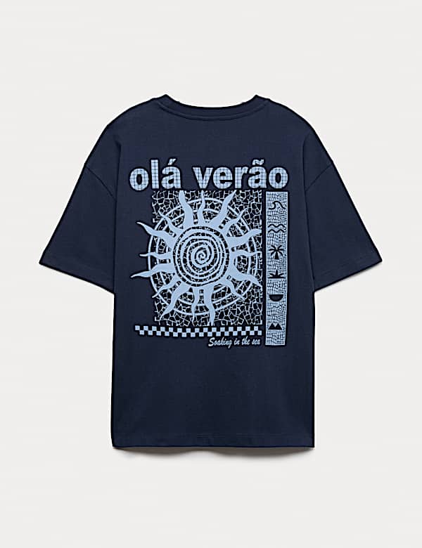 Pure Cotton Graphic Sun T-Shirt (6-16 Yrs)