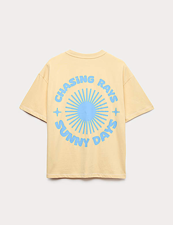 Pure Cotton Graphic Sun T-Shirt (6-16 Yrs)
