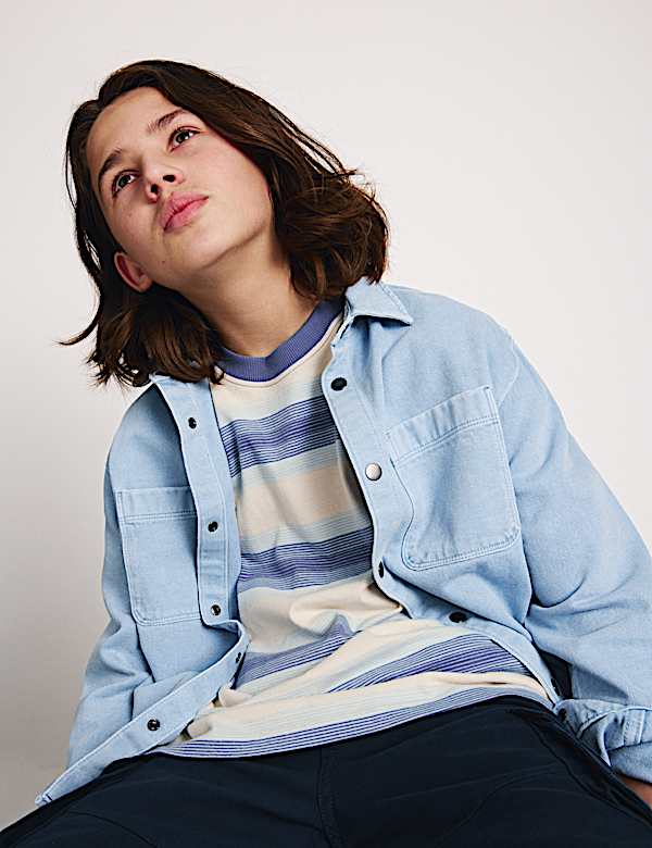Pure Cotton Striped New Legacy T-Shirt (6-16 Yrs) - JP