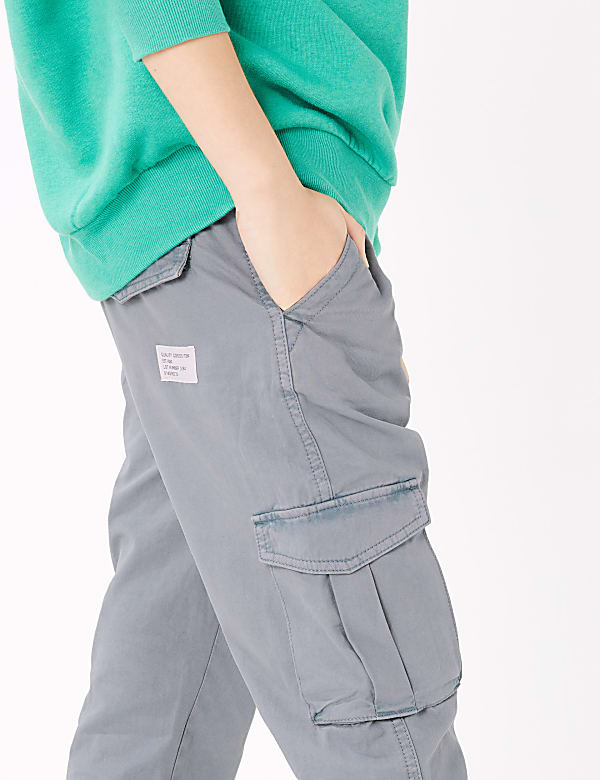 Cotton Camouflage Print Cargo Trousers (6-16 Yrs)