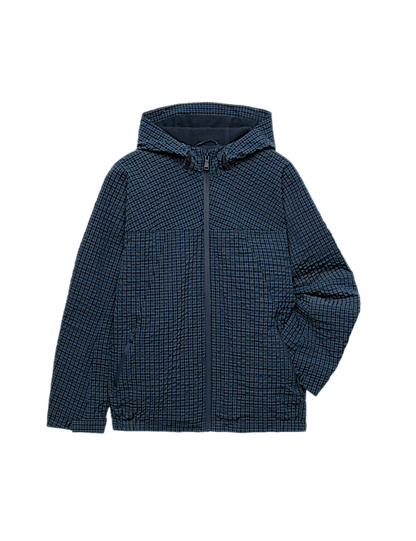 Stormwear&trade; Checked Hooded Jacket (6-16 Yrs)