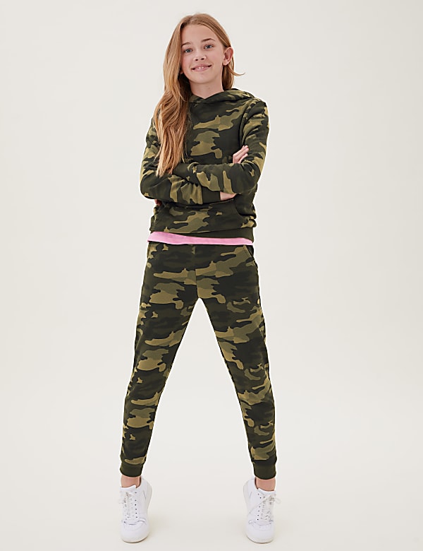 Cotton Rich Camouflage Joggers (6-16 Yrs)