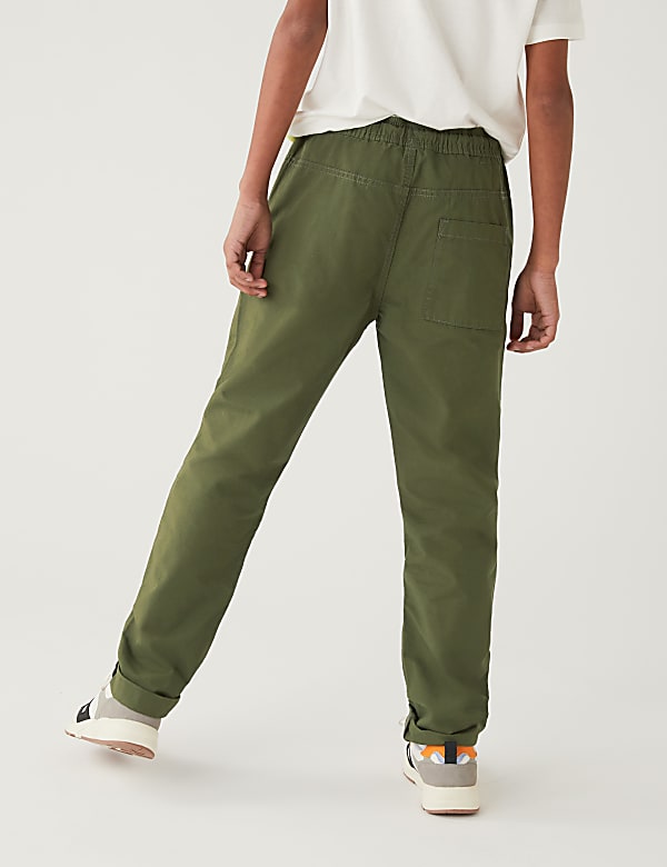 2pk Pure Cotton Ripstop Trousers (6-16 Yrs)