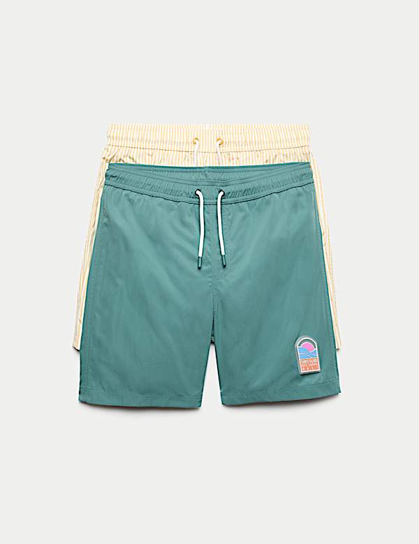 2 Pack Swim Shorts (6-16 Yrs)