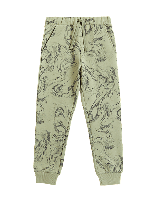 Cotton Rich Marble Print Joggers