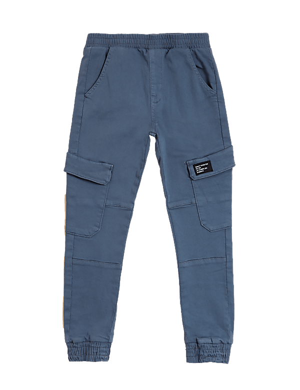 Cotton Rich Woven Cargo Trousers (6-16 Yrs)
