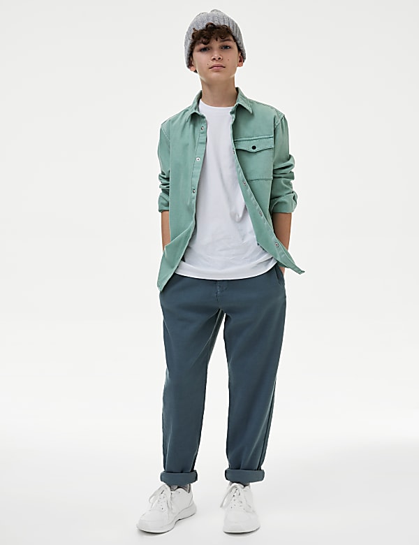Relaxed Cotton Rich Skater Chinos (2-16 Yrs) - AL