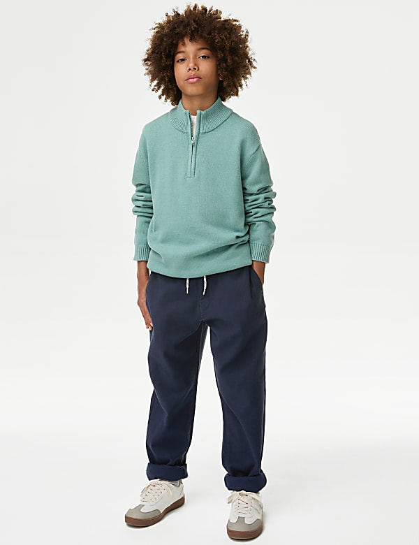 Relaxed Cotton Rich Skater Chinos
