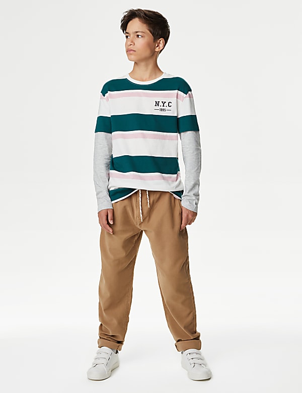 Relaxed Cotton Rich Skater Chinos