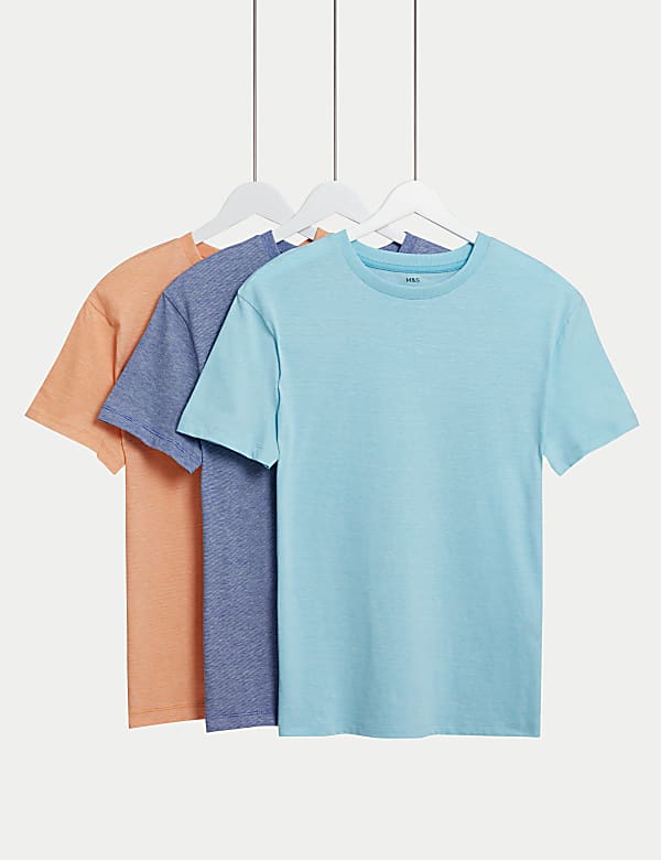 Pruhované tričko z&nbsp;čisté bavlny, 3&nbsp;ks (6–16&nbsp;let) - CZ