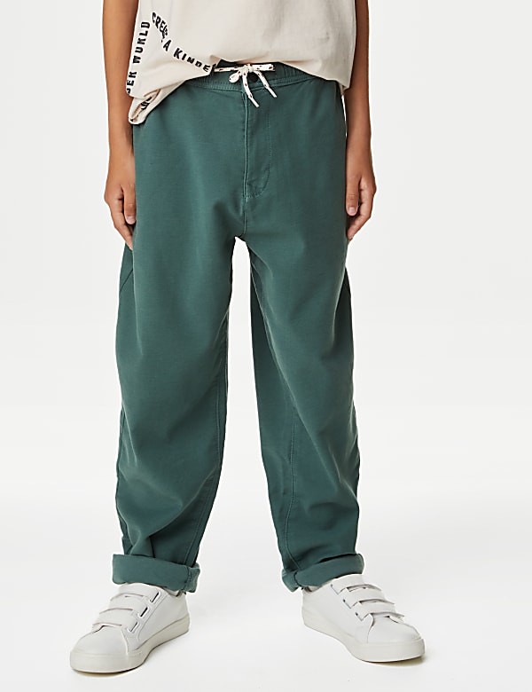 Relaxed Cotton Rich Elasticated Waist Chinos (6-16 Yrs)